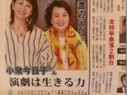 赤旗日曜版に渡辺えりさん・小泉今日子さん登場!